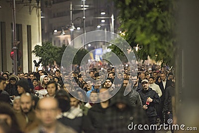 Antigovernment protest in Bucharest Editorial Stock Photo